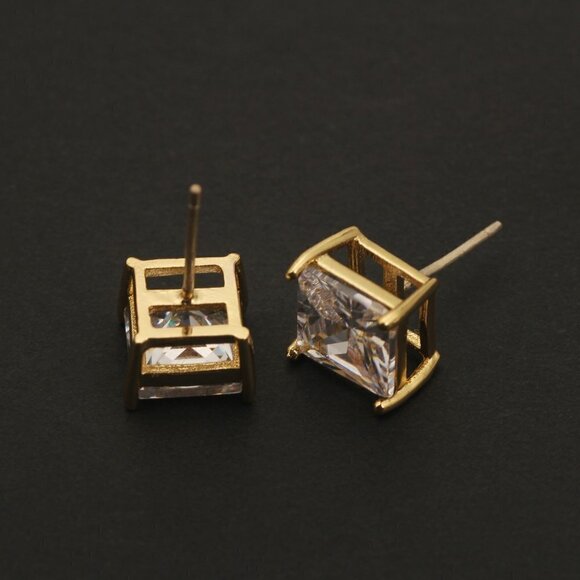 "8MM S925 Sterling Silver CZ Stud Earrings for Women/Girl, US19251037 - Picture 3 of 11